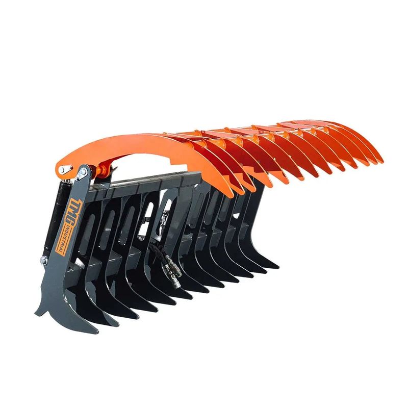 TMG Industrial TMG Skid Steer Skeleton Root Rake Grapple